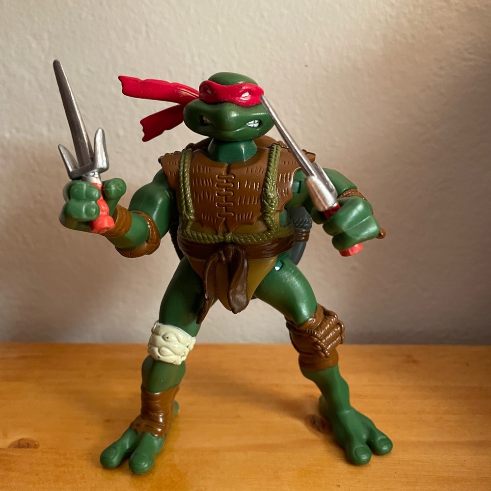 🐢 Raphael TMNT Paleo Patrol Dino Runner 2006 Playmates Action Figure 🐢